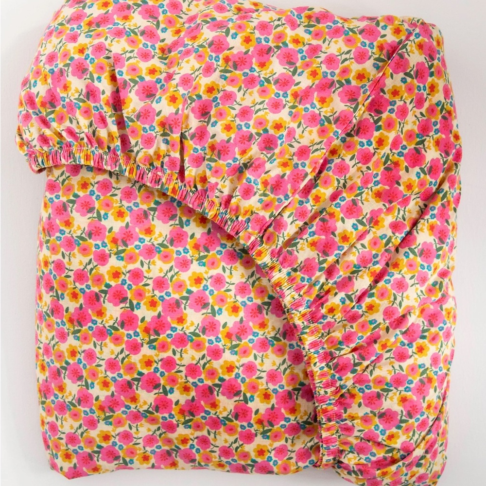 Natural life floral queen sheets